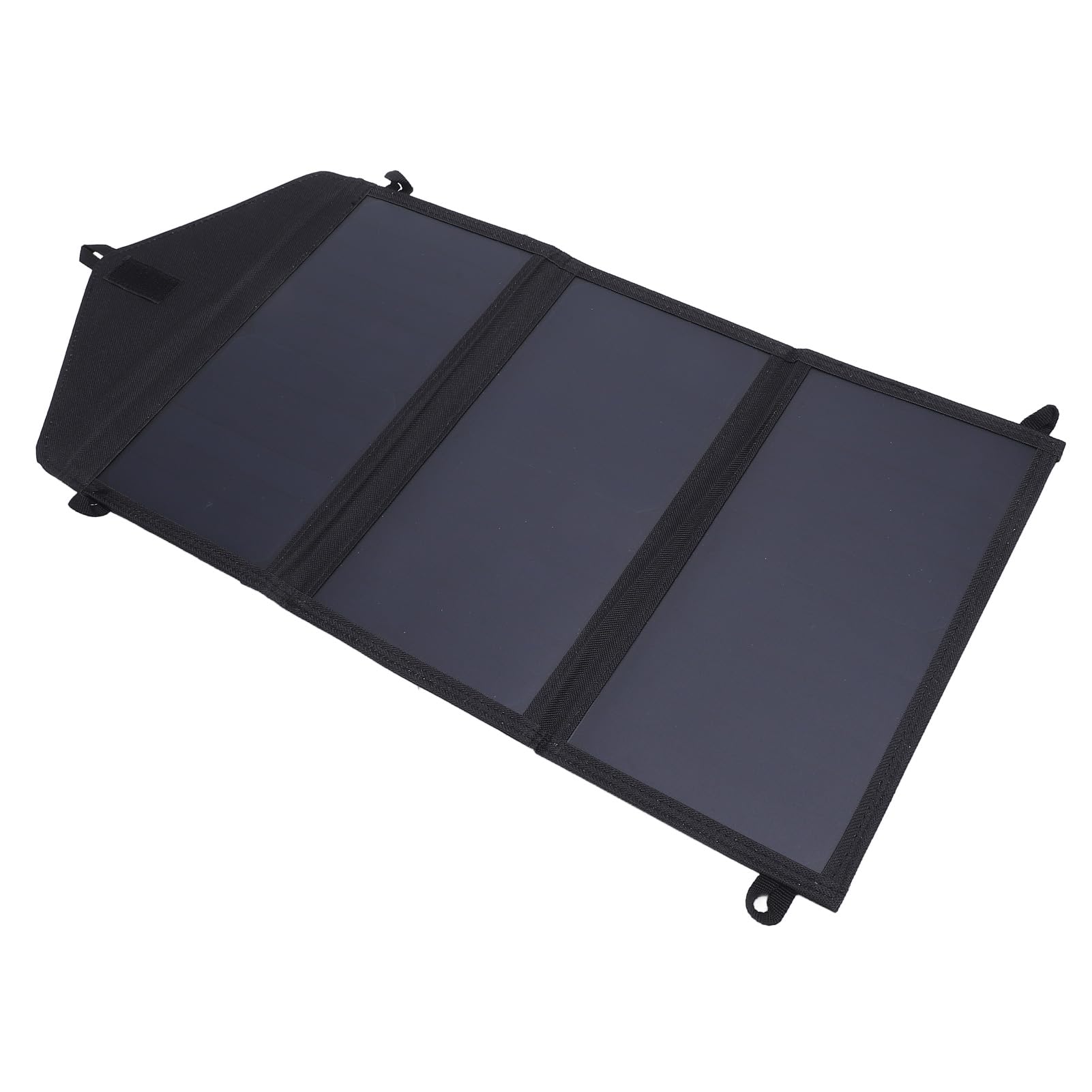 Pannello Solare Pieghevole da 30 W, Caricabatterie Solare Portatile con 4 Porte di Uscita, Silicio Monocristallino Ad Alta Efficienza, Design Leggero e Compatto per Campeggio e Uso Esterno
