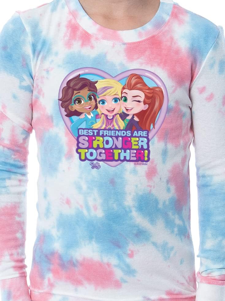 INTIMO Polly Pocket Girls' Animated Series Best Friends Are Stronger Together! Sleep Pajama Set (4) - Image 3