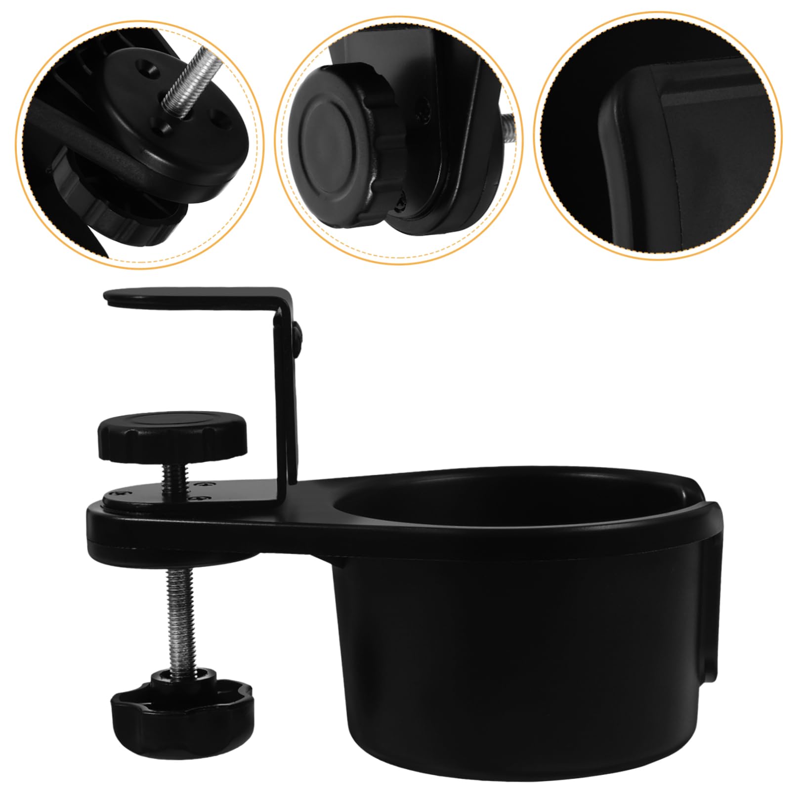 OUNONA 4piezas Soporte De Bebida Para Mesa Clip Giratorio Portavasos Para Hogar y Oficina Compatible Diferentes De Tazas y Botellas