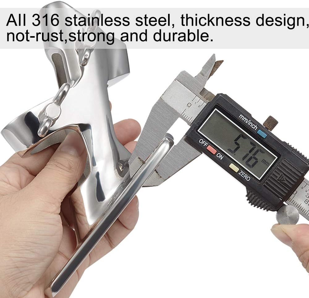 Flag Pole Bracket, Flag Pole Holder, 316 Stainless Steel Marine Grade for Outside House- Polished, Heavy Duty for 1in Flag Pole Mount - 2 Positions