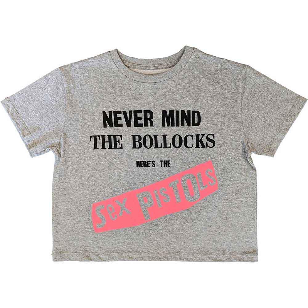 Sex Pistols Crop Top T Shirt NMTB Original Album Official Womens Grey L