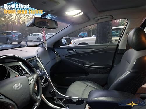 Miniatura 3 de Paquete de 10 luces LED interiores blancas superbrillantes para Hyundai Sonata 2011 2012 2013 2014 2015 2016 2017 2018 2019 2020 2021 + luces de