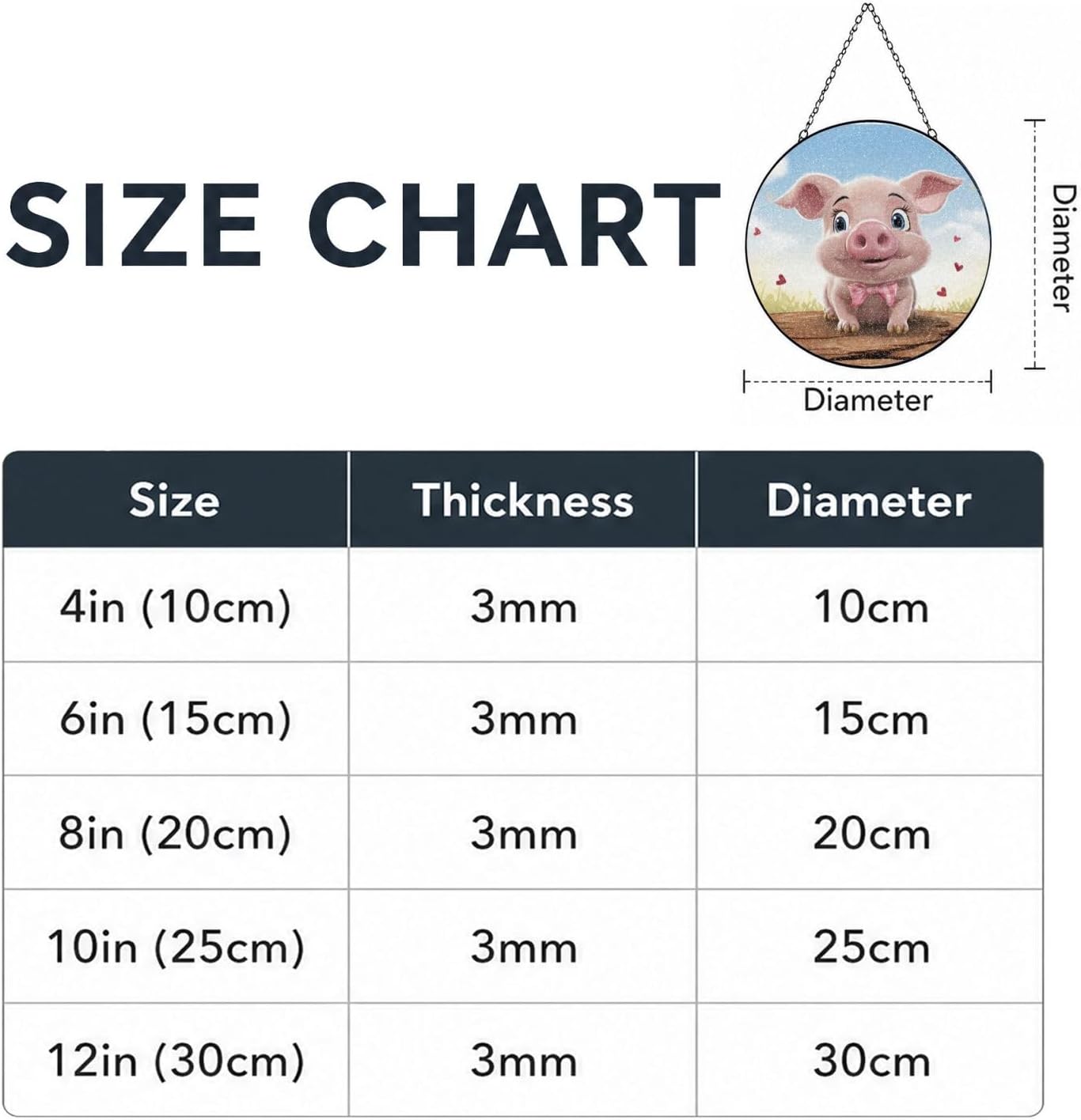 Smilings Stained Glass Suncatcher for Window Hanging Sun Catcher Ornament for Women Men Suncatcher for Home Decor, 8in（20cm） Round Glass Ornament for Mother's Day Birthday Gift