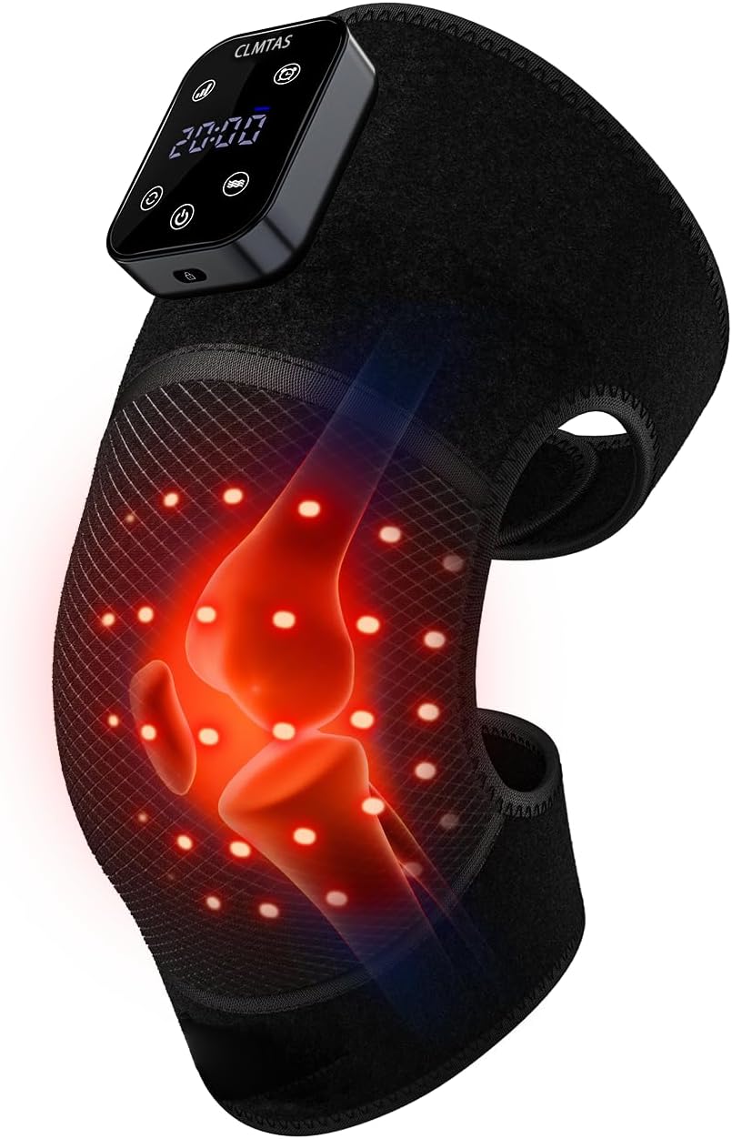 [2025 Upgraded Knee Massager with Vibration, for Knee and Elbow Joint,Timer Function, for Elderly & Athletes