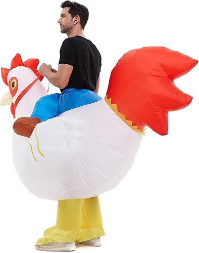 Miniatura 4 de HSCTEK Disfraz inflable de pollo para adultos