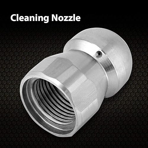 Miniatura 4 de Boquilla fija de acero inoxidable para chorro de alcantarillado, boquilla de nariz de botón de drenaje de 3/8 pulgadas, utilizada en paisajismo,