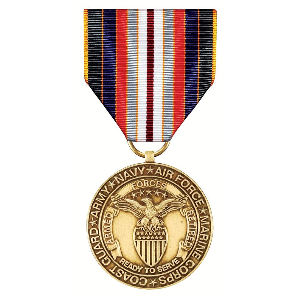Medalla conmemorativa jubilada de las Fuerzas Armadas bronce MEDALS OF AMERICA