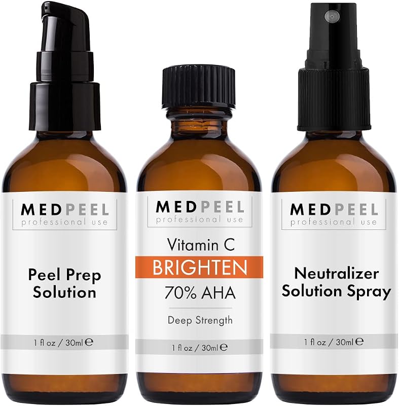 Medpeel Peeling químico em gel AHA 70% com vitamina C, conjunto com preparação e neutralizador