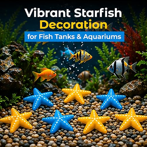 Image of Brewish Starfish for Bubble Lamp, Fake Fish Aquarium Decor for Bubble Tube Lamps, Fish Tank Accessories Floating Fishes Toy for Swimming - 12 Piece Set