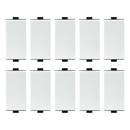 Anchor by Panasonic Roma Plus Modular Polycarbonate 1m 10A/16A One-Way Switch (White, Pack of 10)