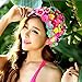 GuassLee Swimming Hat Floral Petal Retro Style Flower Bathing Cap for Women - Red