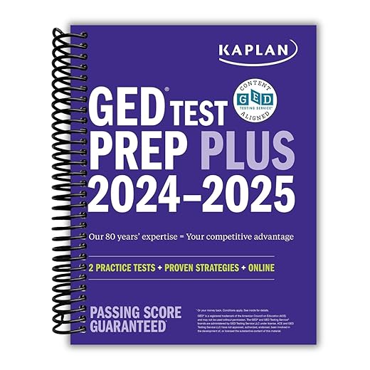 GED Test Prep Plus 2024-2025: Includes 2 Full Length Practice Tests, 1000+ Practice Questions, and 60+ Online Videos (Kaplan Test Prep) [Spiral-bound] Caren Van Slyke