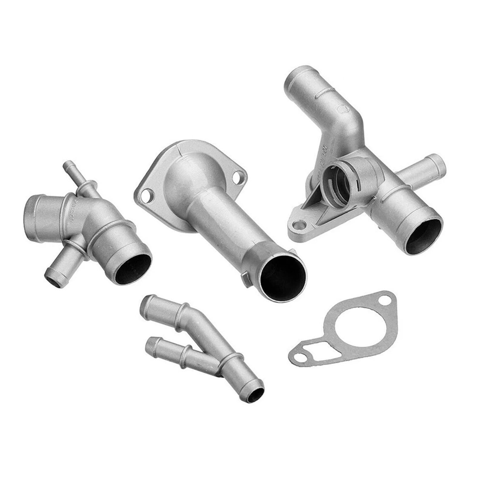 Termostat Pasuje do MK4 1.8T TT aluminiowy zestaw do modernizacji kołnierza płynu chłodzącego chłodzenie silnika 06A121132A 5 sztuk OBUDOWA TERMOSTATU