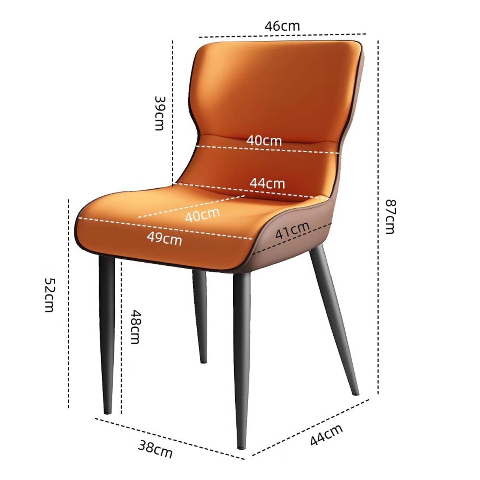 Genérico Juego de 4 Elegantes sillas de Comedor Modernas de Tela con Patas de Metal: cómodas sillas Decorativas para Sala de Estar y Cocina, Asientos Resistentes para el Comedor.
