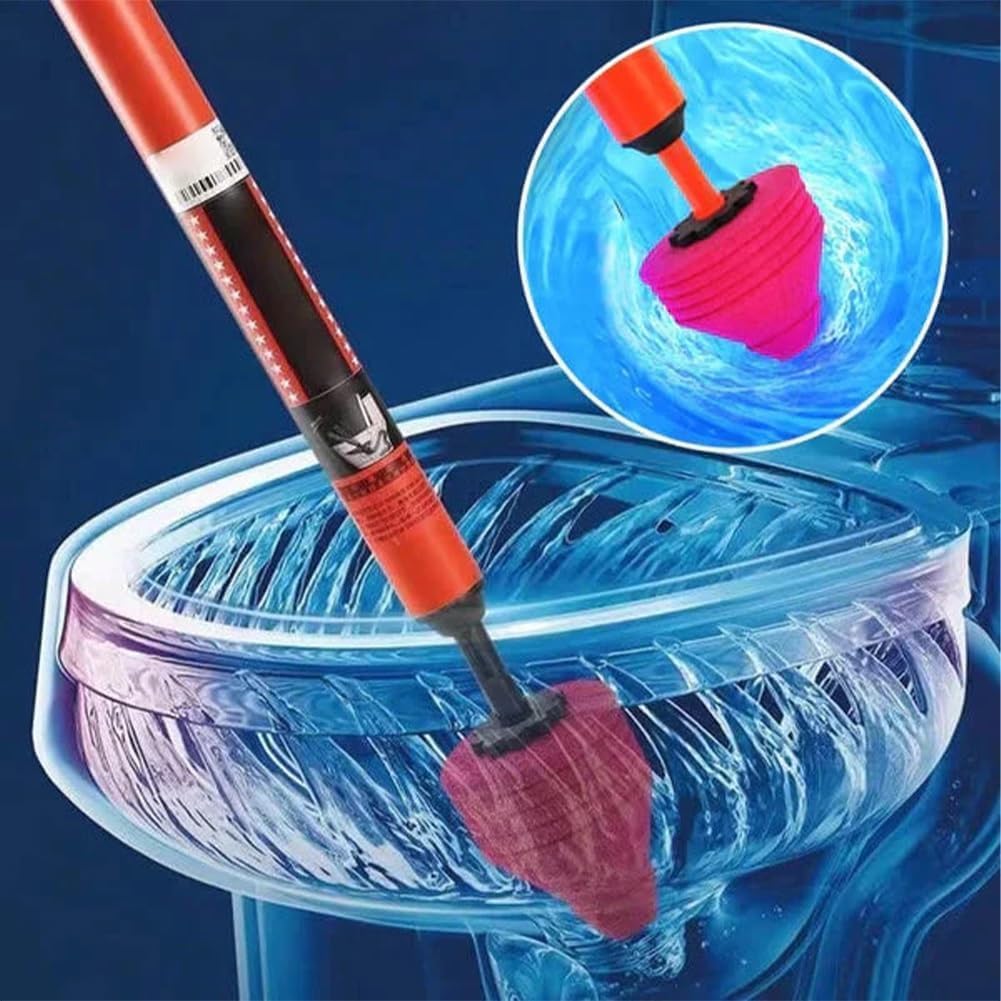 High Pressure Air Drain Blaster Plunger, 2026 Upgrade Toilet Auger Clog Remover Tool, Drain Clog Remover for Toilets, Bathrooms, Floor Drain (1PCS) - 5