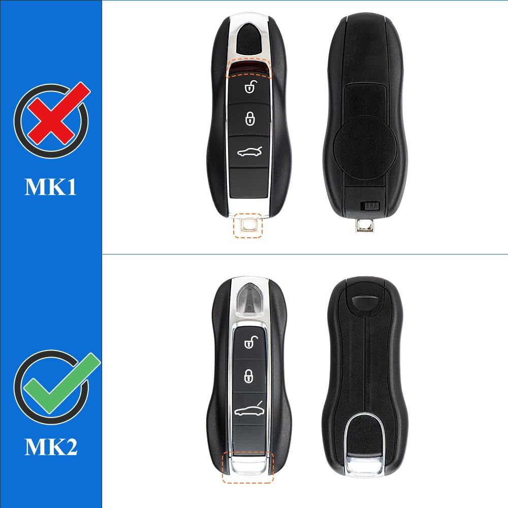 AeroBon 3-Piece Painted Key Fob Cover Compatible with Porsche Key Cover Key Shell (MK2)
