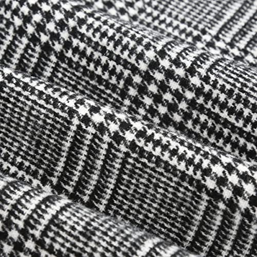 Image of IDEALSANXUN Womens High Waist Plaid Skirt Bodycon Pencil Wool Mini Skirts