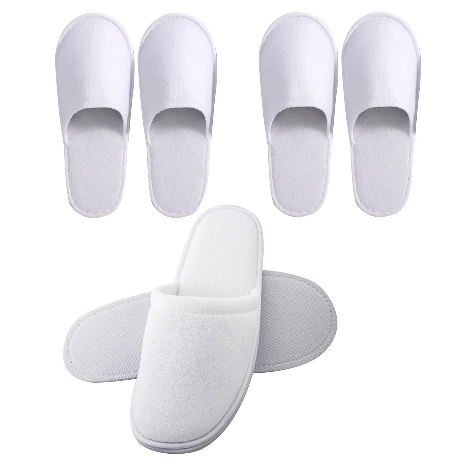 Pantofole Usa e Getta Antiscivolo, 3 Paia Monouso, Ciabatte per Ospiti Hotel, Pantofole in Spugna Premium Unisex