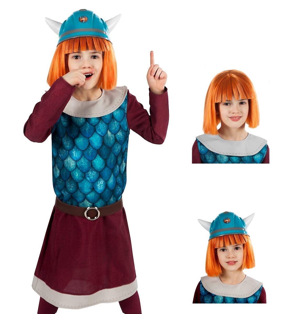 Maskworld Wickie der schlaue Wikinger-Junge - Kinder-Kostüm 4- oder 6-teilig, optional Perücke & Helm