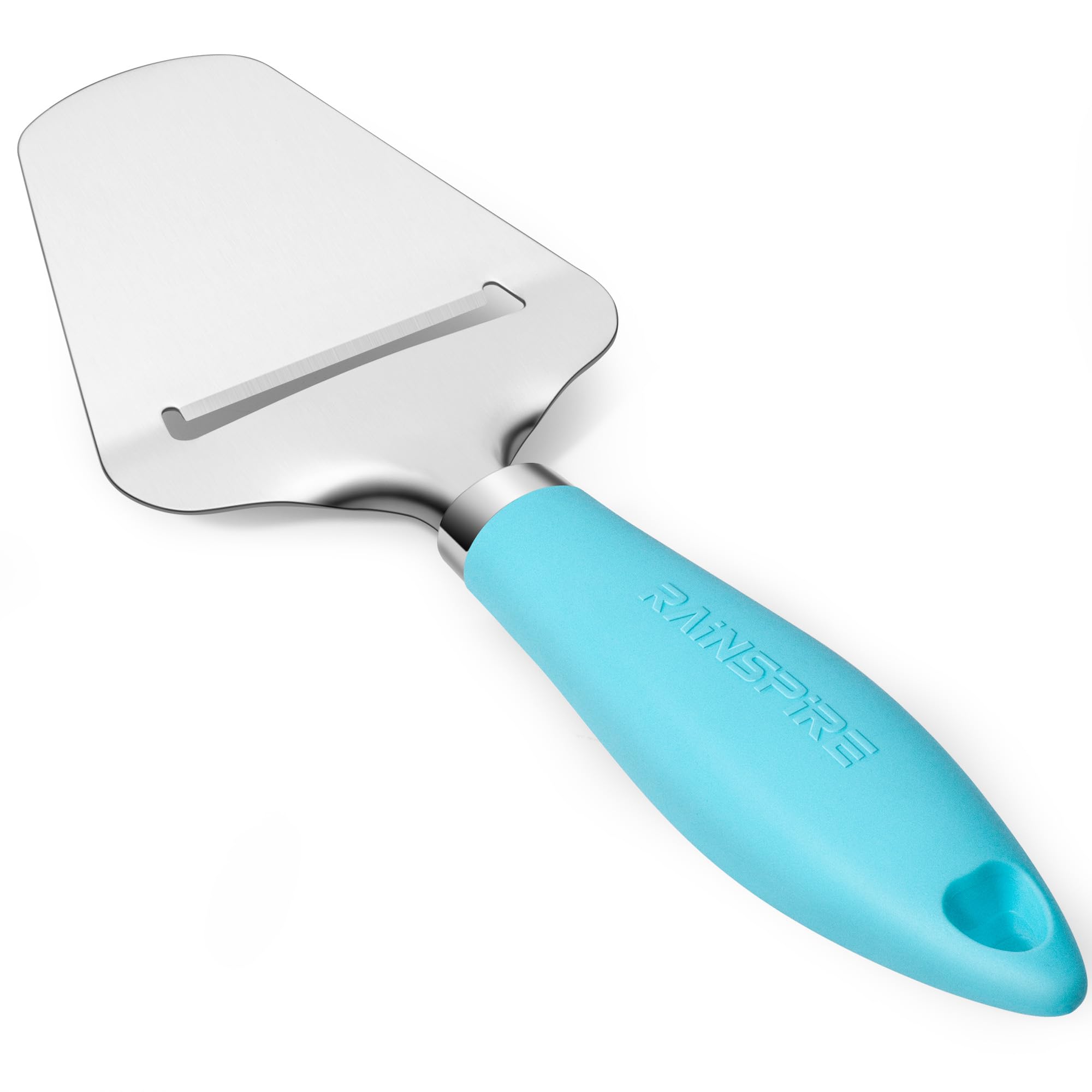 Rainspire Upgraded Non-Stick Cheese Slicers for Block Cheese Multi-Functional Cheese Cutter for Mozzarella, Cheddar, Gruyere Charcuterie Accessories Dishwasher Safe Kitchen Tools, Blue