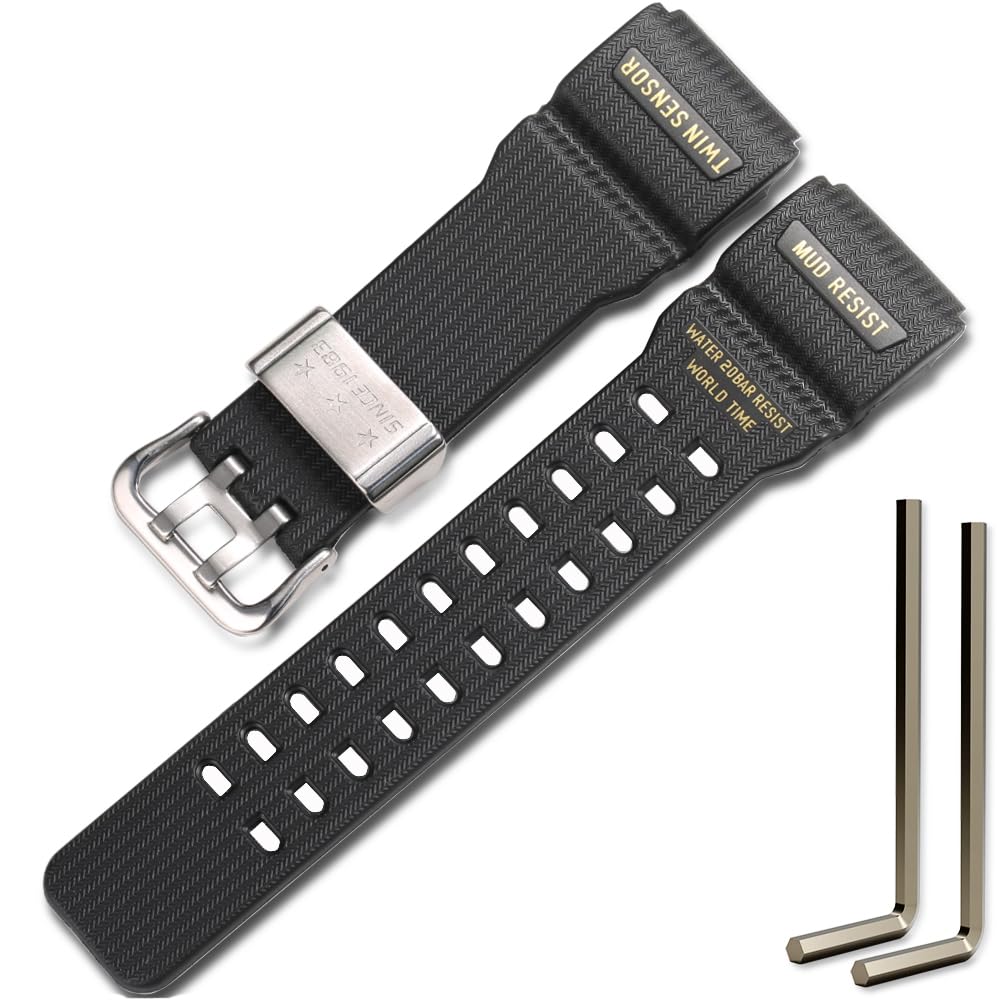 GG-1000 Resin Replacement Strap Compatible with Casio Master of G MUDMASTER GG-1000-1A3JF Mens GG-1000-1A5CR GG-1000-1A3J GWG-100-1A8JF Wristband Bracelet