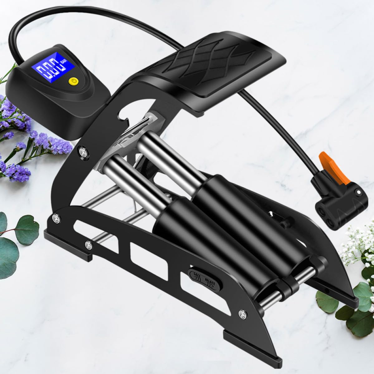 MAGICLULU Mini Pompa a Pedale Portatile per Bicicletta, Auto e Moto
