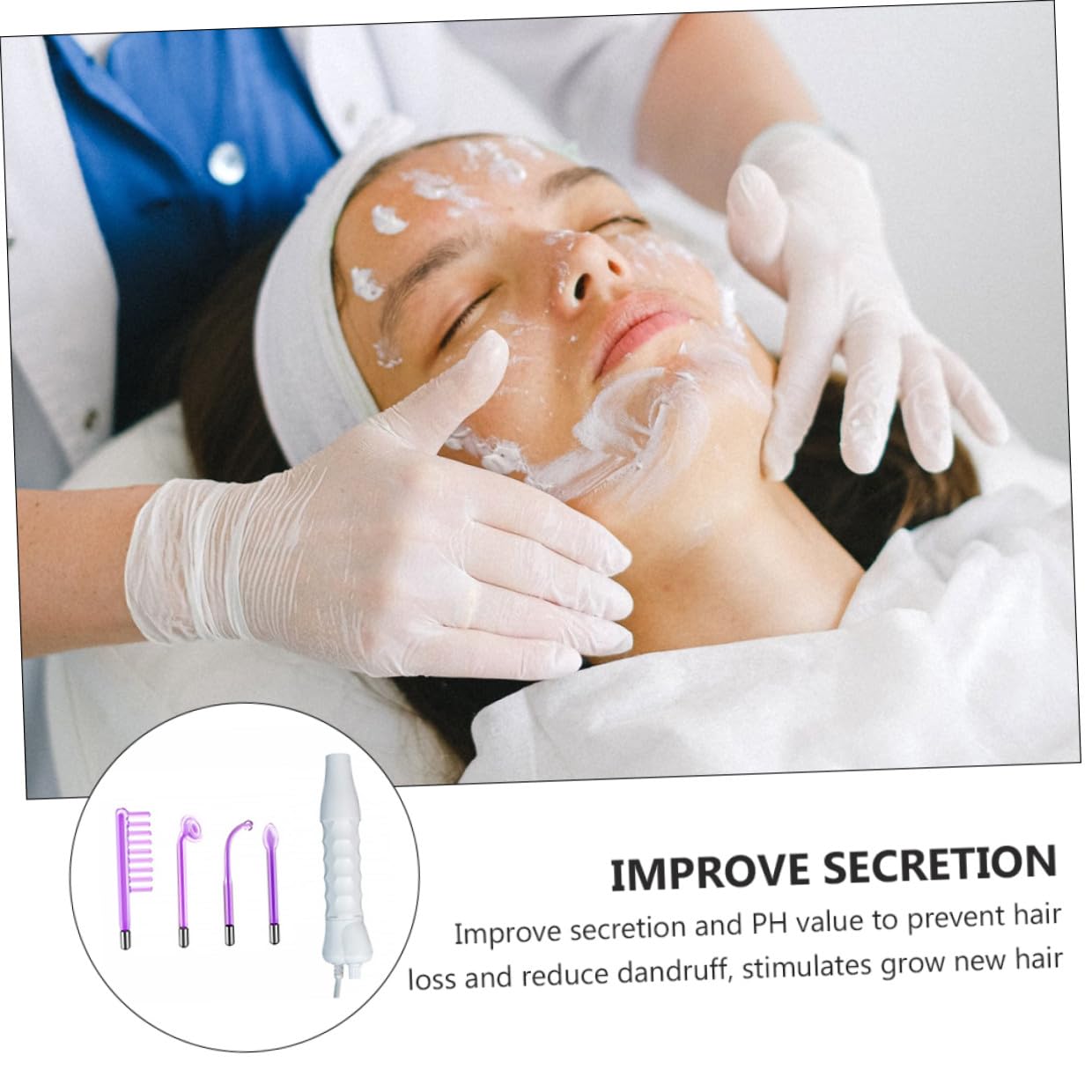 Instrumento de Belleza de Alta Frecuencia Eléctrico Blanco