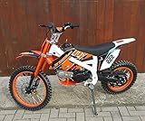 125ccm Dirtbike Pitbike 12PS 17/14 Zoll Felgen Orange/Weiß im RV-Racing look