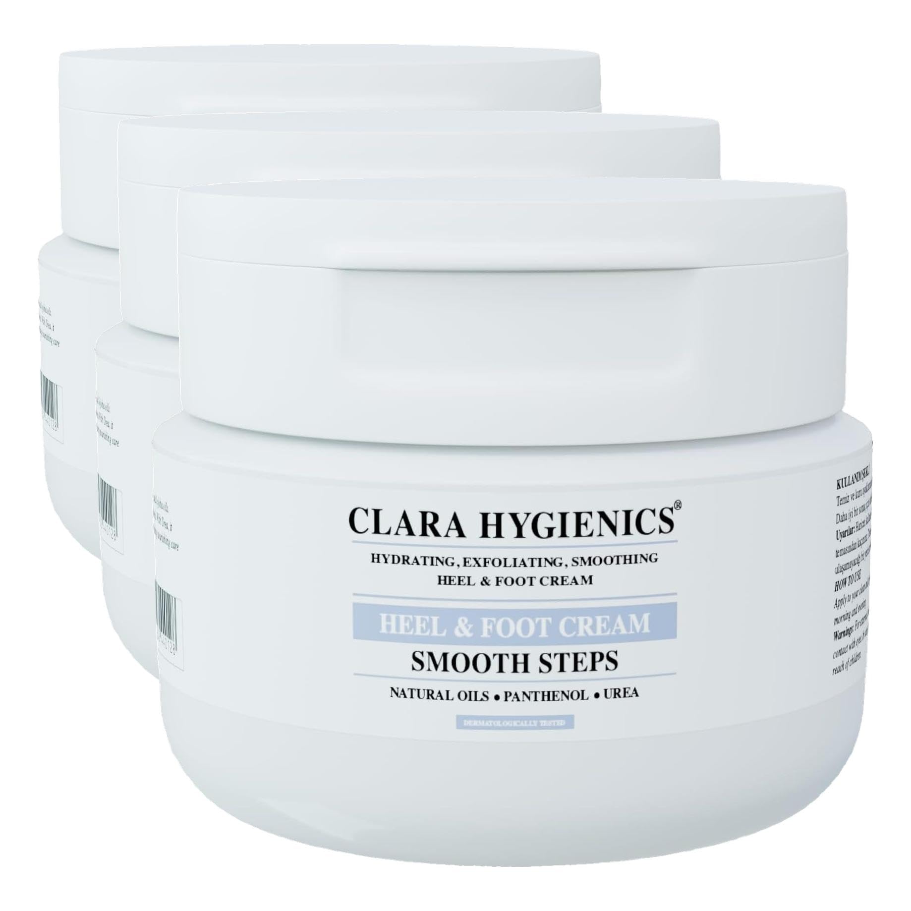 Clara Hygienics Smooth Steps Heel & Foot Cream 100 ml Ayak Bakım Kremi (3 paketi)