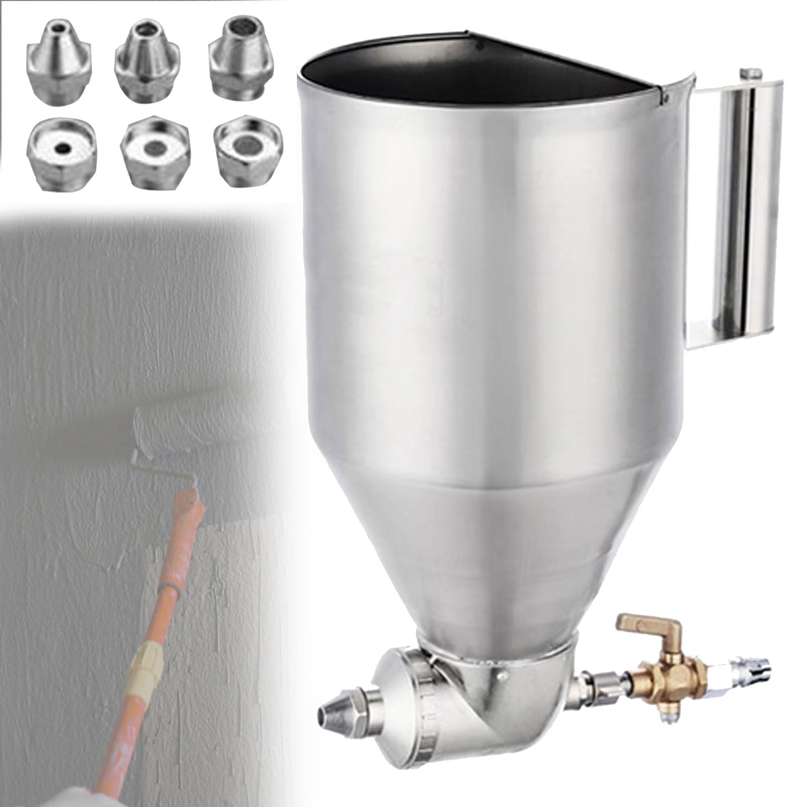 Pulvérisateur texture murale ciment mortier 3500 ML outil projection béton pneumatique