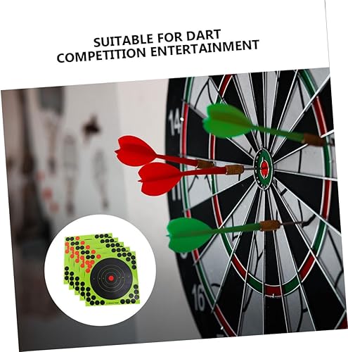 Miniatura 9 de Kisangel 40 hojas de papel accesorio adhesivo reactivo objetivos adhesivos adhesivos para uñas adhesivos accesorios dardos profesionales suministro