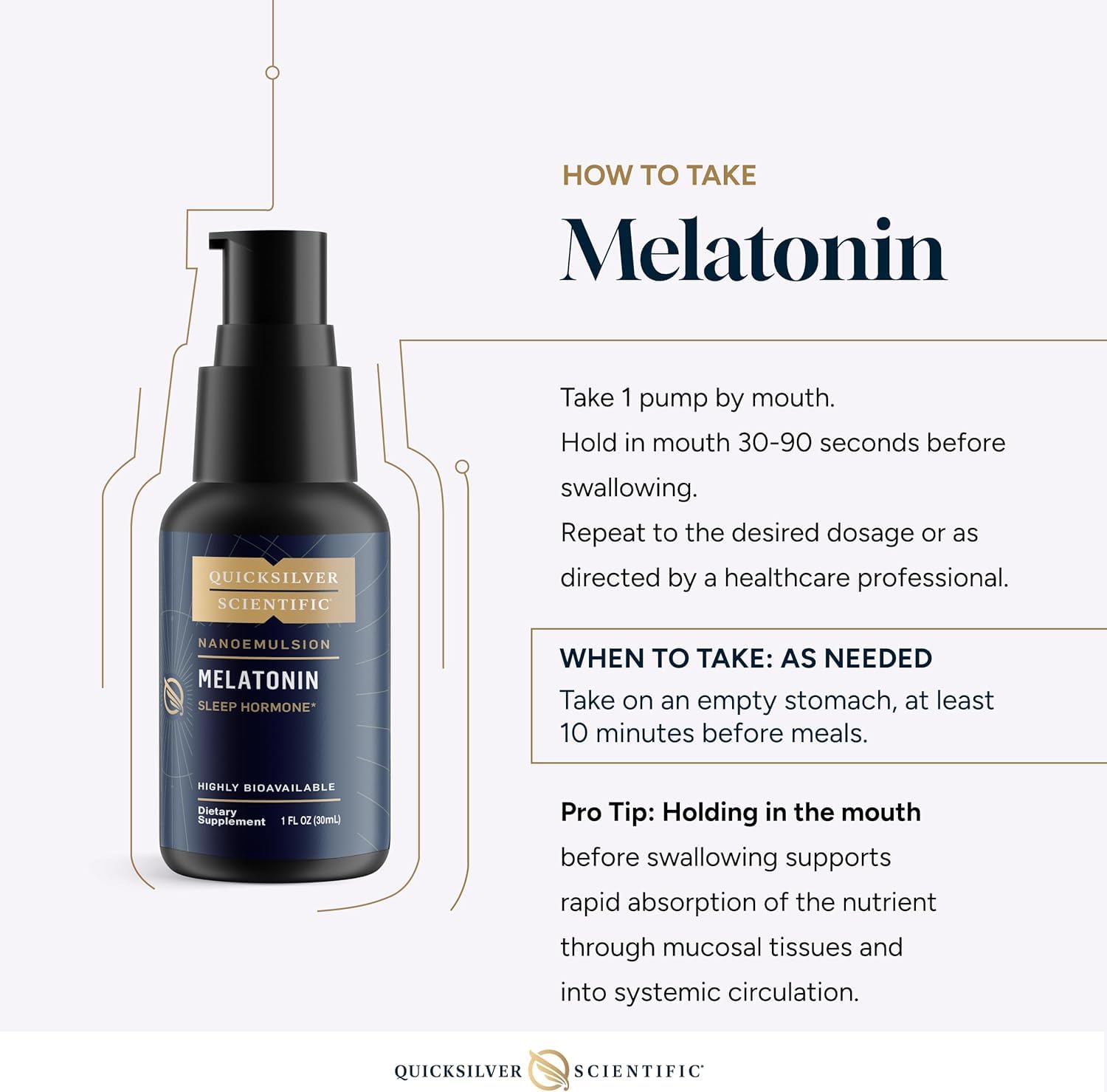 Quicksilver Scientific Liposomal Melatonin, Bedtime, Efficient, 30 ml — Amazon image 6