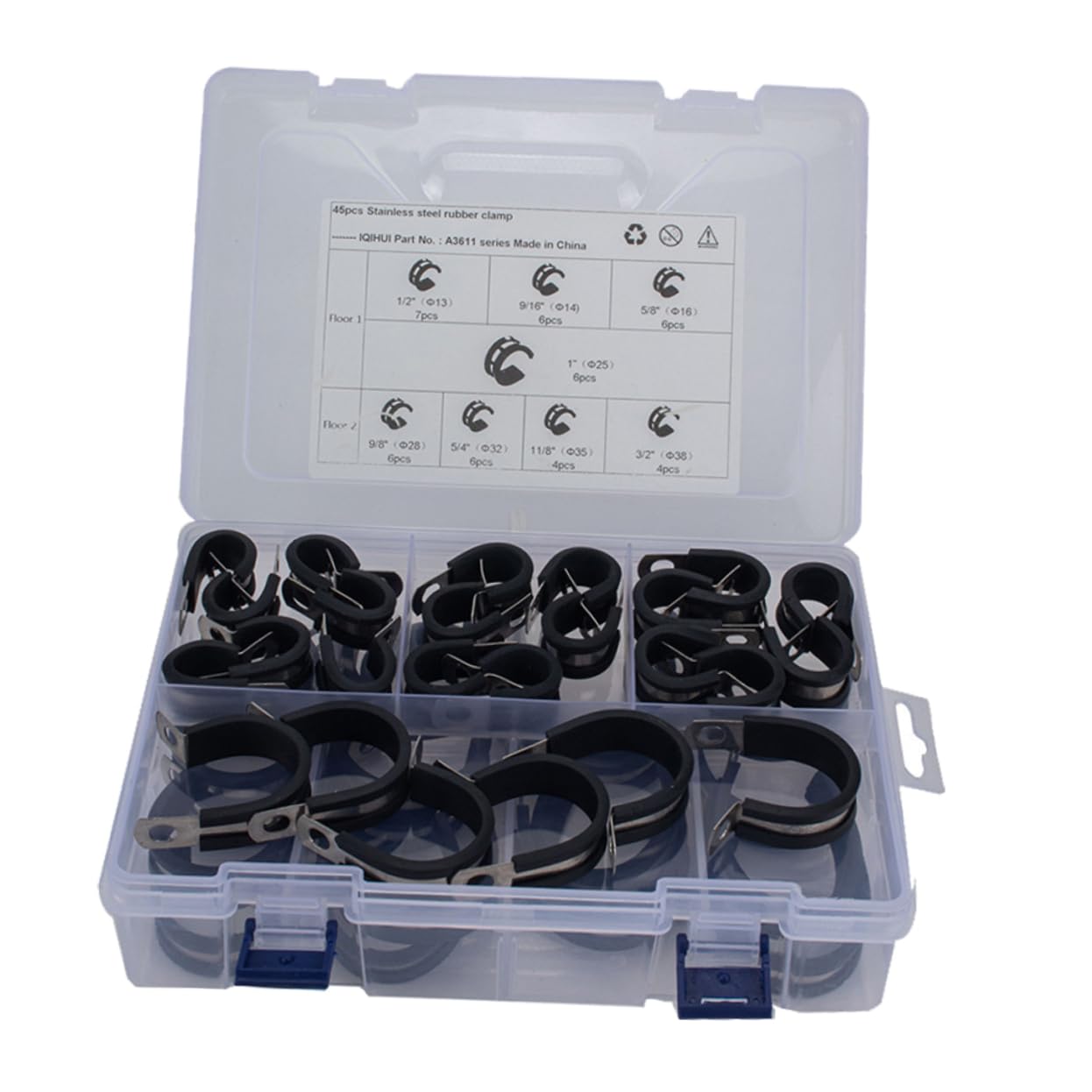 Collier de Serrage en Acier Inoxydable de R 45 Pcs