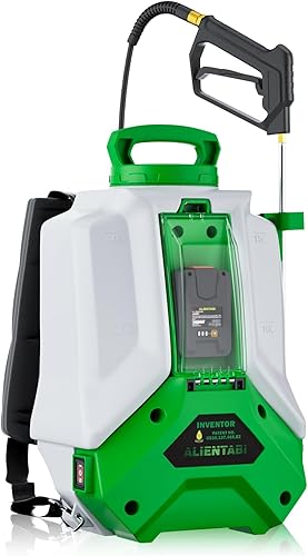 Miniatura 7 de Pulverizador de mochila alimentado por batería de 4 galones - 2.6Ah pulverizador de mochila en césped y jardín con 36/65 PSI para control de