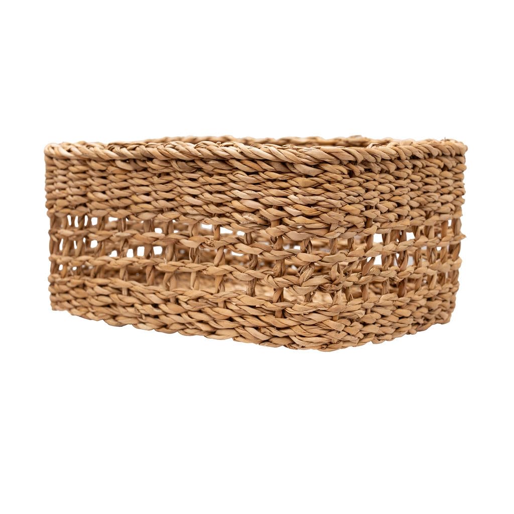 Arthur Cameron – Dharla Handwoven Rectangular Seagrass Storage Basket – Artisanal Decorative Organiser Tray for Living Room, Bedroom, Kitchen, or Bathroom (Medium)