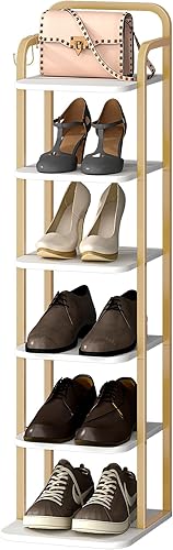 Miniatura 8 de Zapatero vertical, estantes para zapatos, organizador de zapatos de madera para armario, entrada, torre de zapatos para espacios pequeños, de pie,