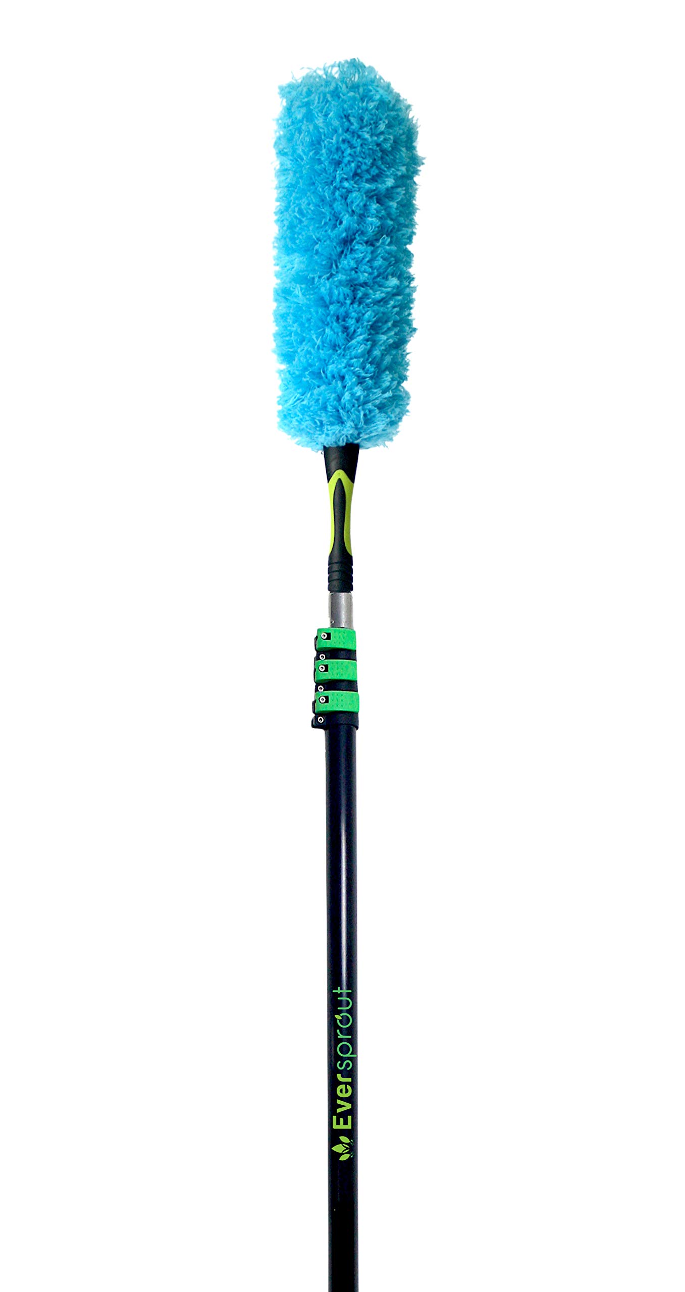 EVERSPROUT 7-to-26 Foot Flexible Microfiber Feather Duster and Extension Pole Combo (30+ Foot Reach) | Heavy Duty, High-Grade Aluminum, 4-Stage Telescopic Pole | Extra Long 24-inch Feather Duster