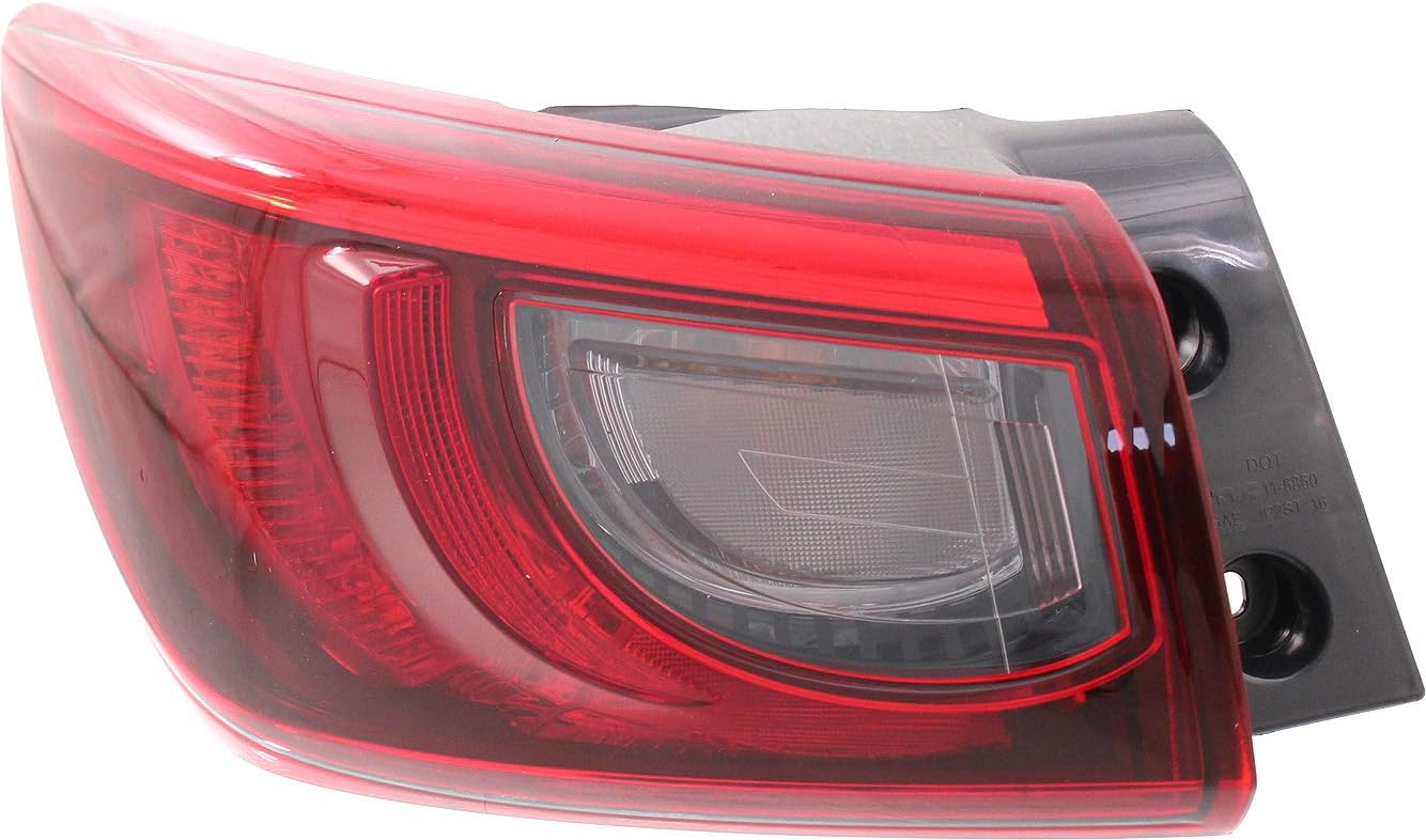 Compatible with 16-19 CX-3 Outer Taillight Taillamp Rear Brake Light Tail Lamp Assembly with Bulb Left Driver Side