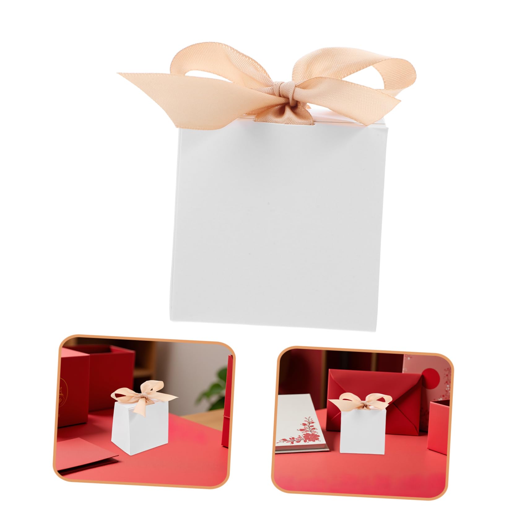 Kleiner Geschenkboxen im Europäischen Stil, 50 Satz mit Schleife aus Papier