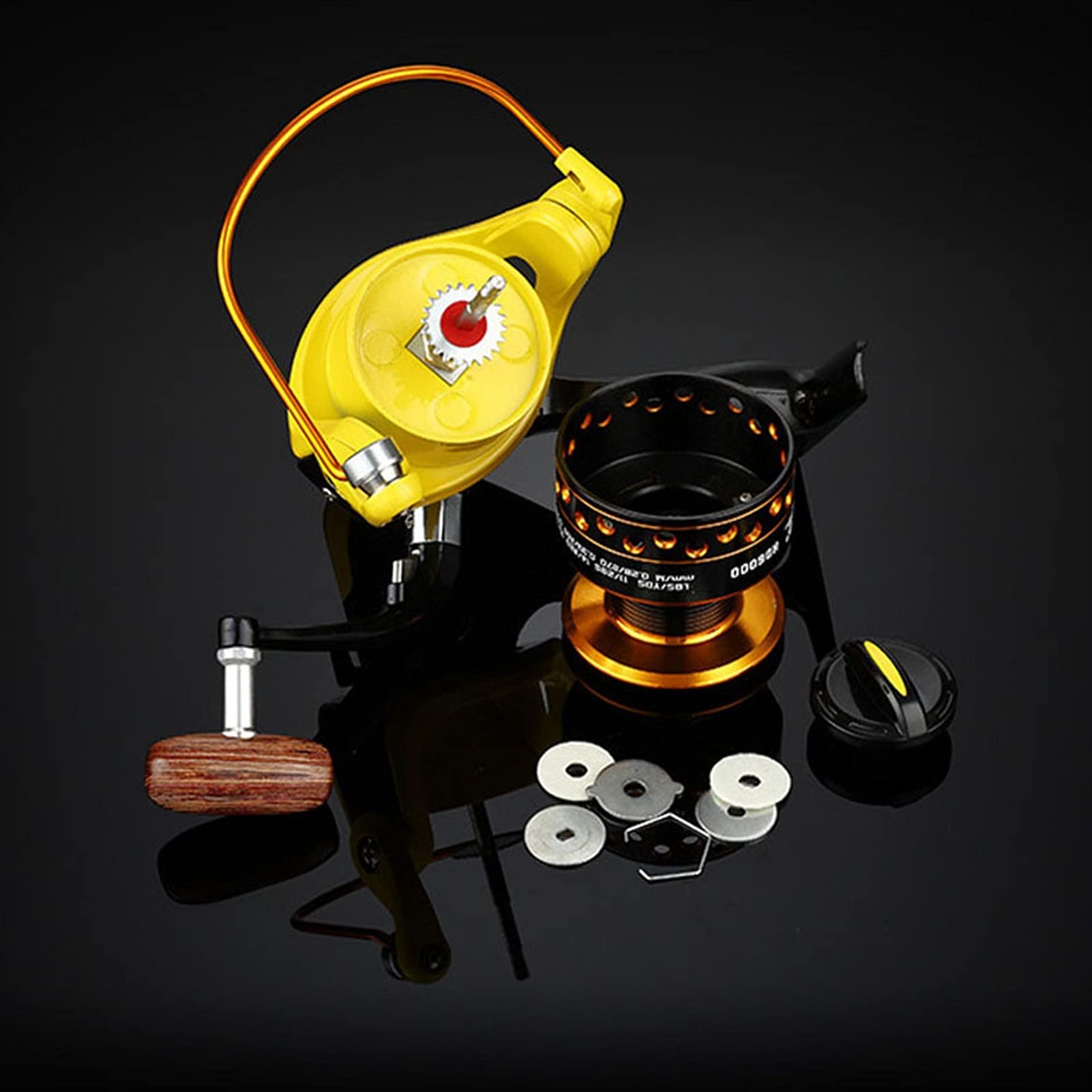 Amazon.com: HNGM High Speed Fishing Reel 5.2:1 Yellow Fishing Reel