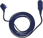 3-Outlet 9 Ft Polarized Solid Navy Extension Cord with Multiple Outlets 2 Prong Outlet Extender Power Strip Indoor Extension Cord 16 Guage ETL Listed with Right Angle Plug