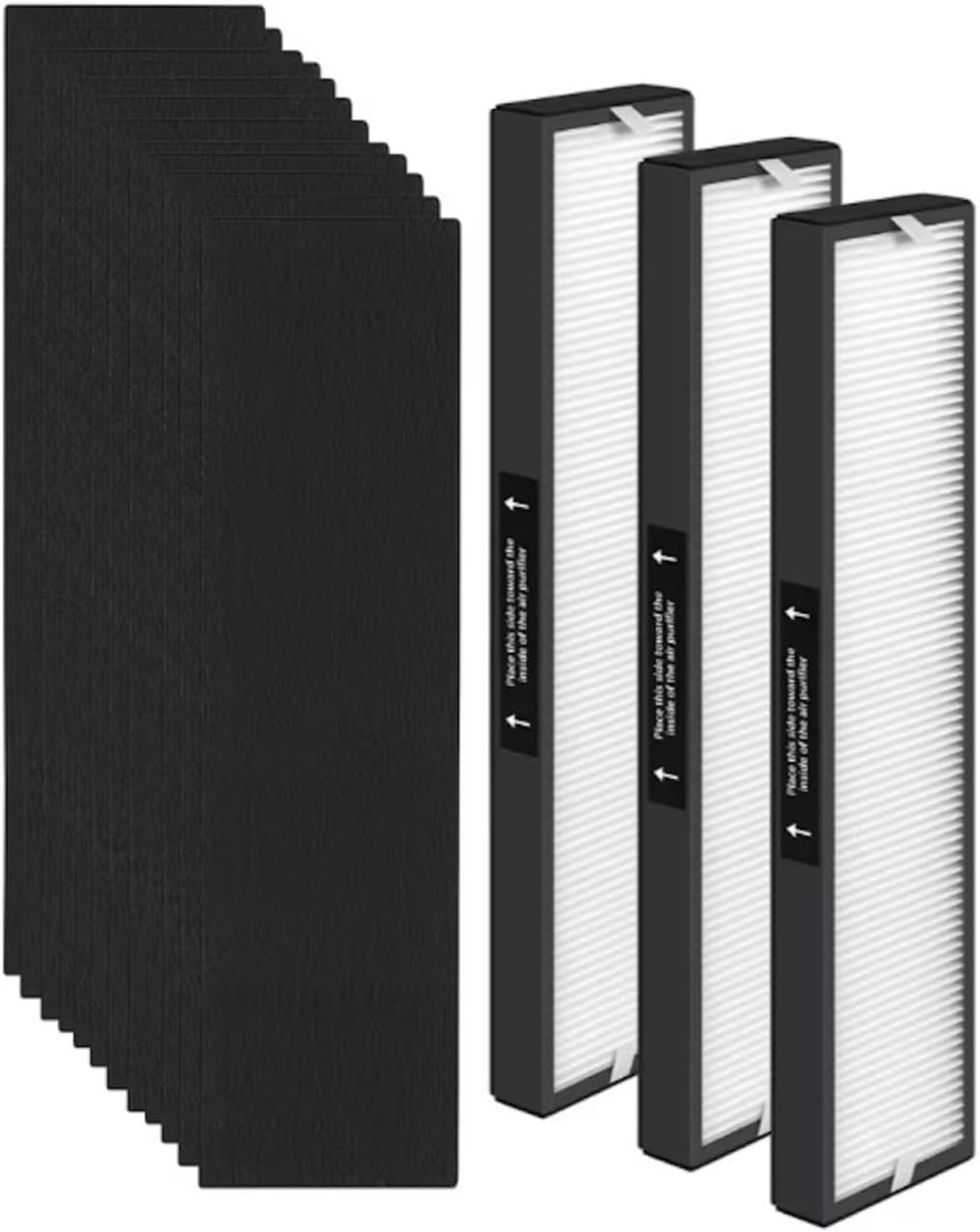 Nispira 2-set 182550 Filter Replacement Compatible with Bionaire BAP536UV-U Holmes HAP537UV / 2141139 Air Purifier, 2 HEPA 8 Pre Filters