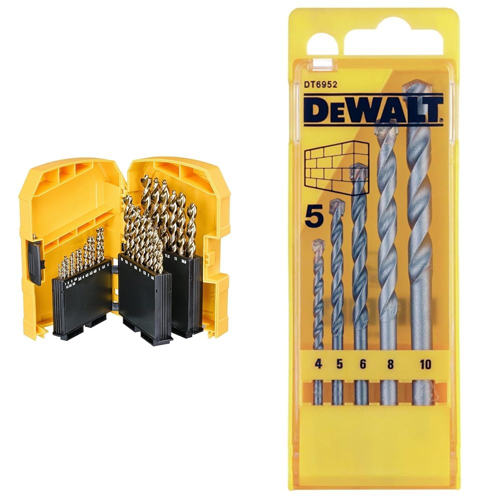 DEWALT, Zestaw wierteł do metalu Extreme, 29 sztuk, DT7926-XJ & Dewalt Dt6952-Qz Wiertło, Srebrny, 5 Sztuk