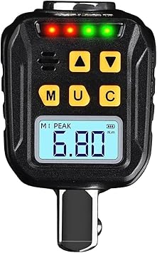 Portable Torsion Meter, Digital Torque Meter Backlight Display Wrench Torque Tester 2 Working Mode Four Units Switchable with Sound Light Alarm Function,Screw Driver30