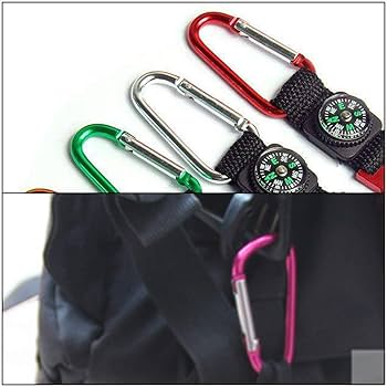 OLaiXin 4 PCS M6 Carabiner Clips Hook Heavy Duty 304 Stainless Steel Small Carabiner Snap Hook Clips Caribena Clip Keyring Locking Carabiner Clips For Keys Outdoor Gym