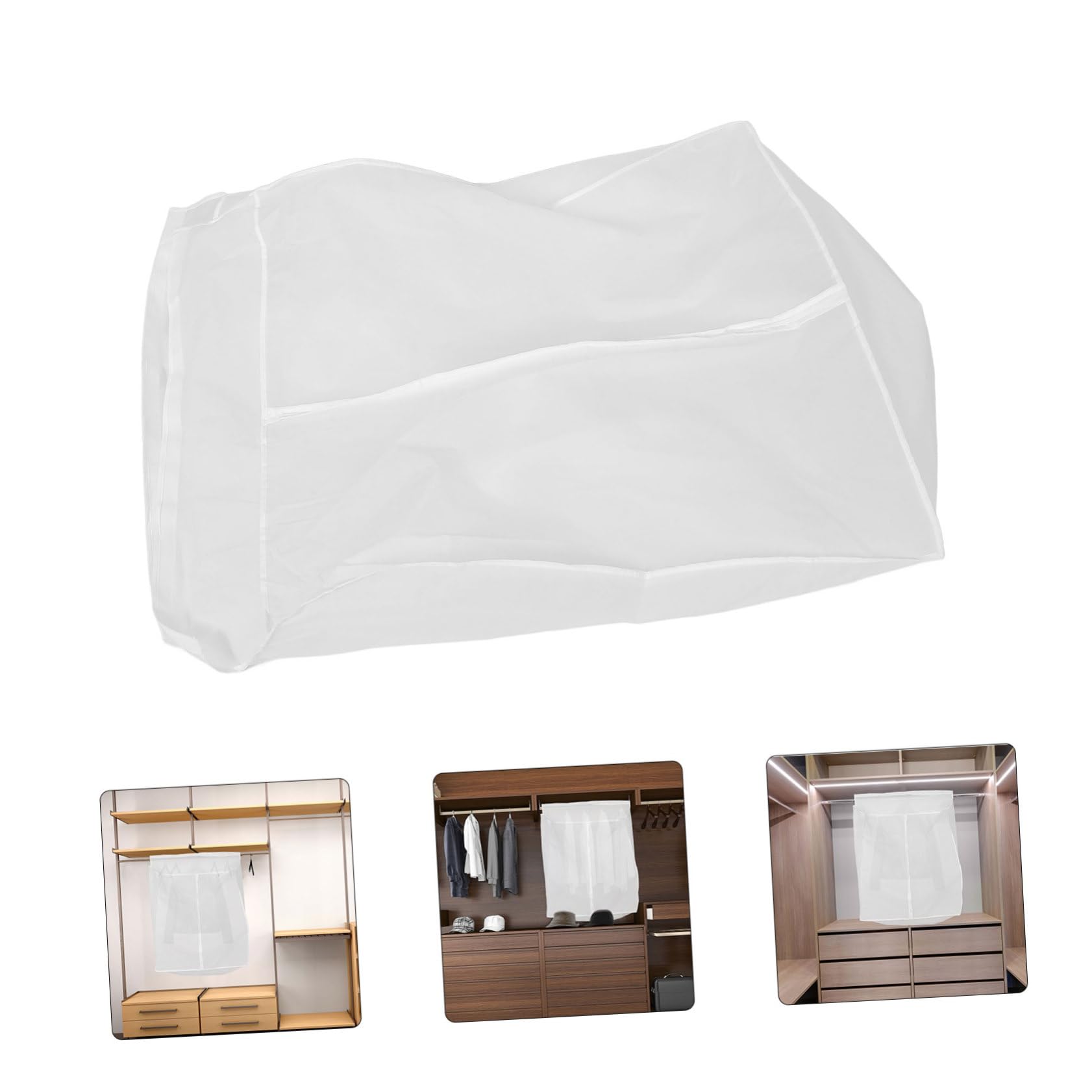 Funda para Colgar Ropa en Casa Peva Color Claro 50x80 X 90 | Protector para Trajes y Abrigos, Almacenamiento Doméstico, Cubre Prendas y Ayuda a Mantener el Polvo