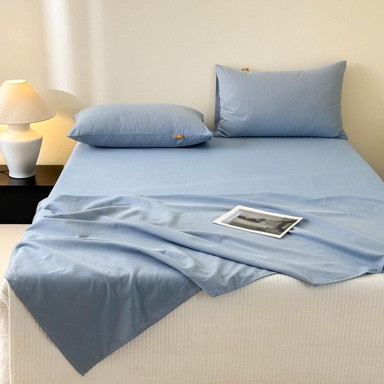 Bettlaken 245x250cm Blau Extra großes Bettlaken