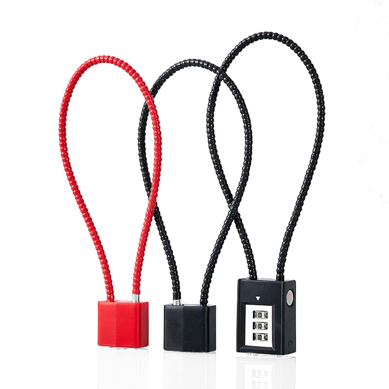 Juego de 10 cerraduras de combinación de 3 dígitos, antioxidante, impermeable, para maleta, armario, equipaje, negro, 3,3 x 3,2 x 2 cm