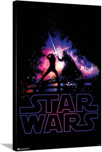 Trends International Star Wars Saga - Duel Shimmer Canvas Wall Poster