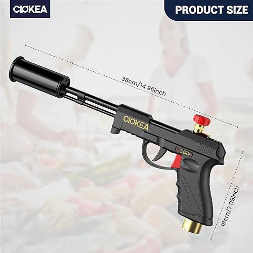 Miniatura 8 de Pistola de propano, 4500, lanzallamas ajustable con bloqueo de seguridad, soplete culinario para hornear, filetes, al vacío y barbacoa, 700,000 BTU